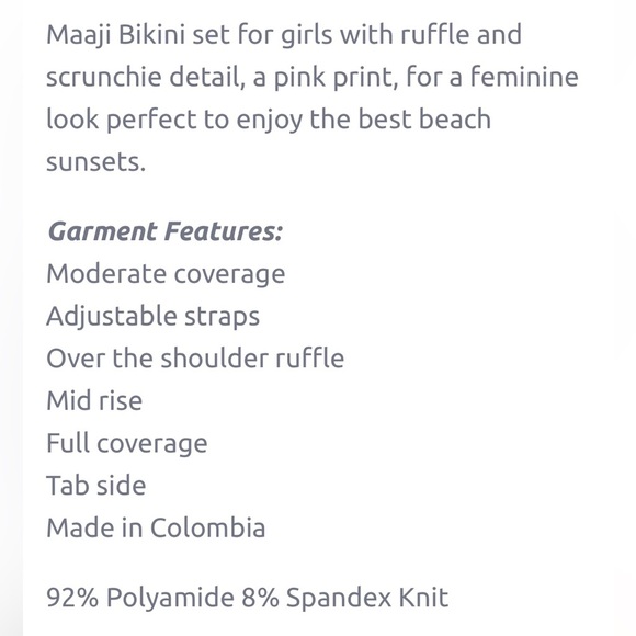 Maaji Happy Flower Primrose Bikini Set Size 16 - Picture 3 of 8